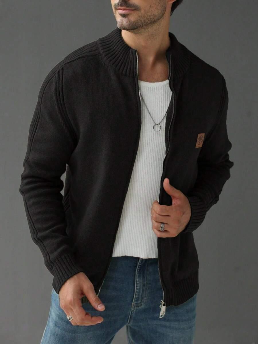 czarny sweter zamek