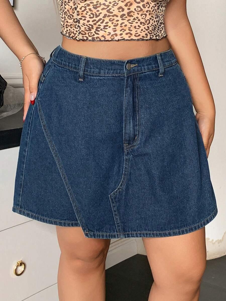 NIEBIESKIE SPÓDNICO-SPODENKI JEANS