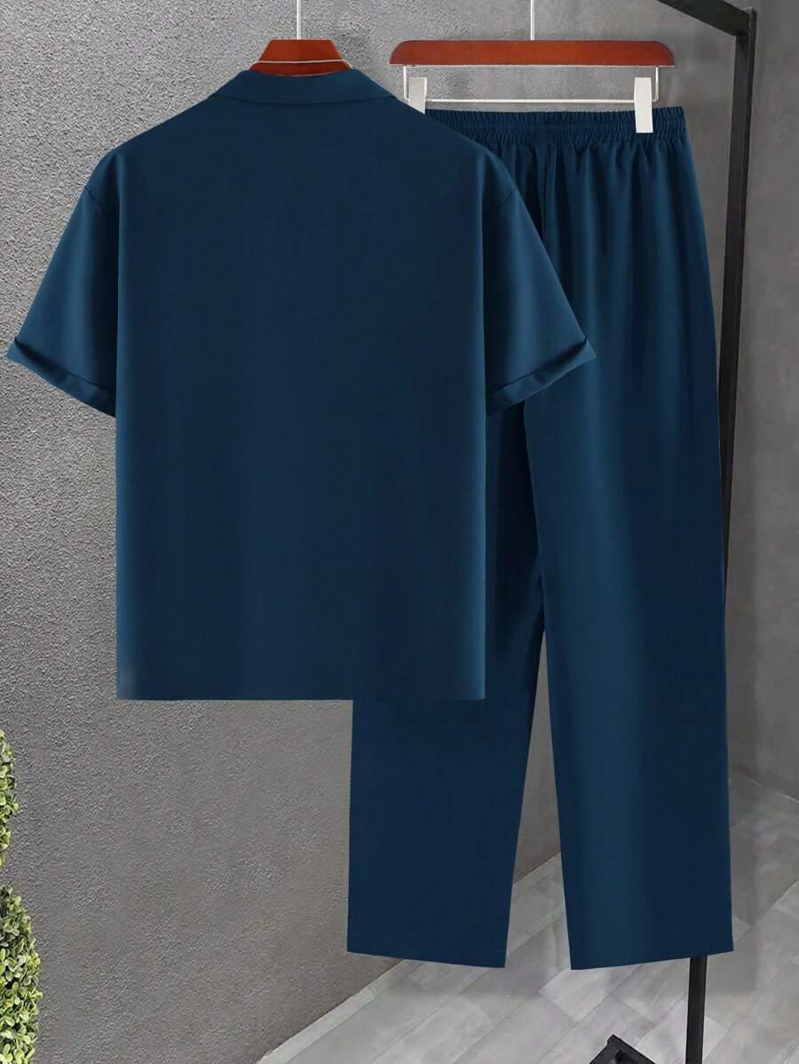 GRANATOWE SPODNIE CASUAL