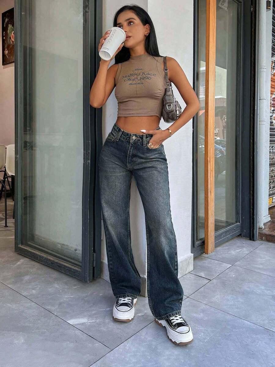 proste spodnie jeans
