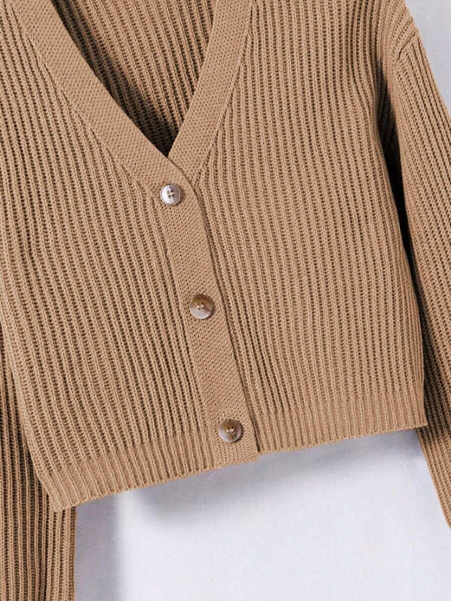 SWETER ROZPINANY Z DEKOLTEM W SEREK