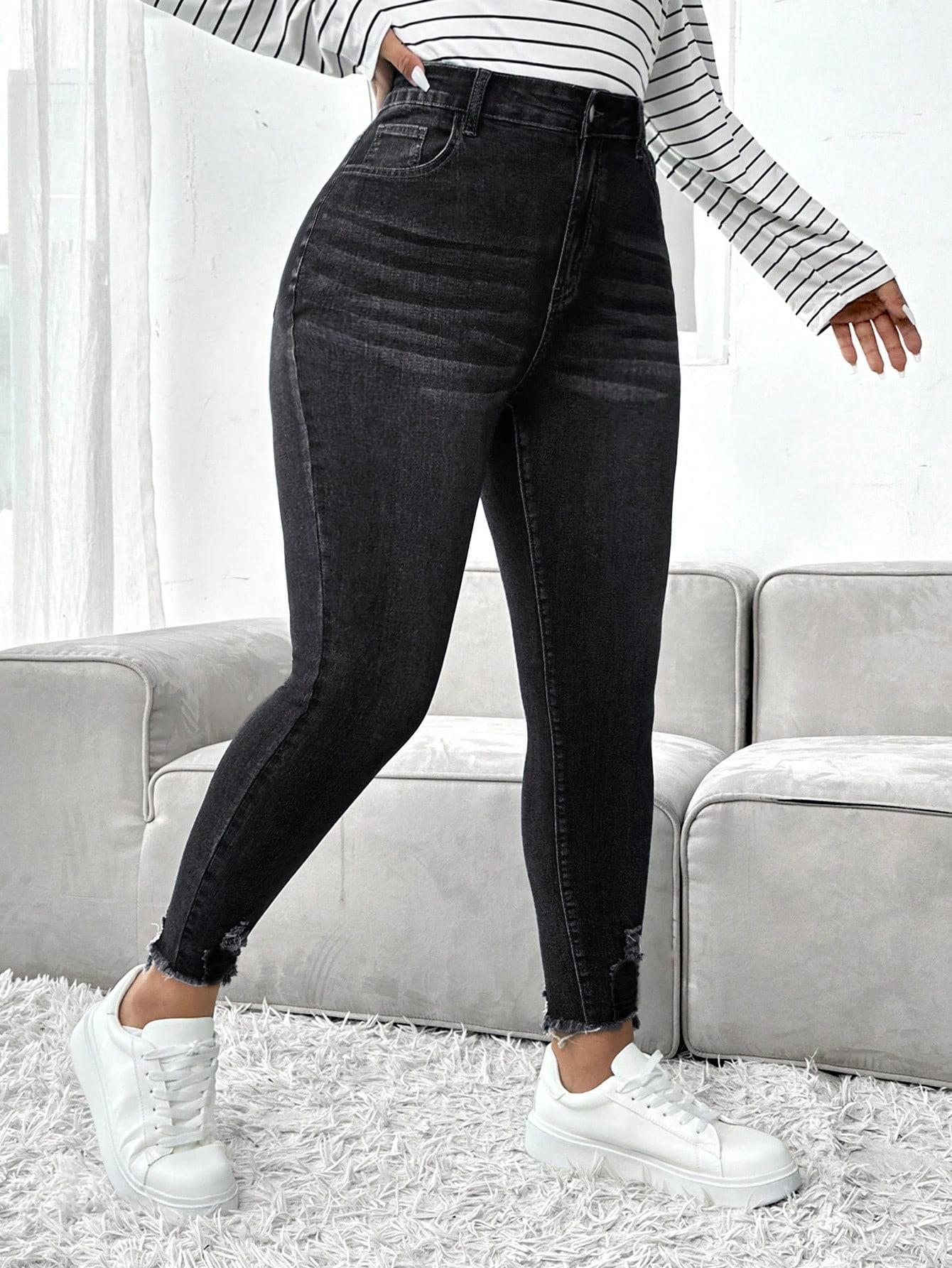 CZARNE SPODNIE JEANS