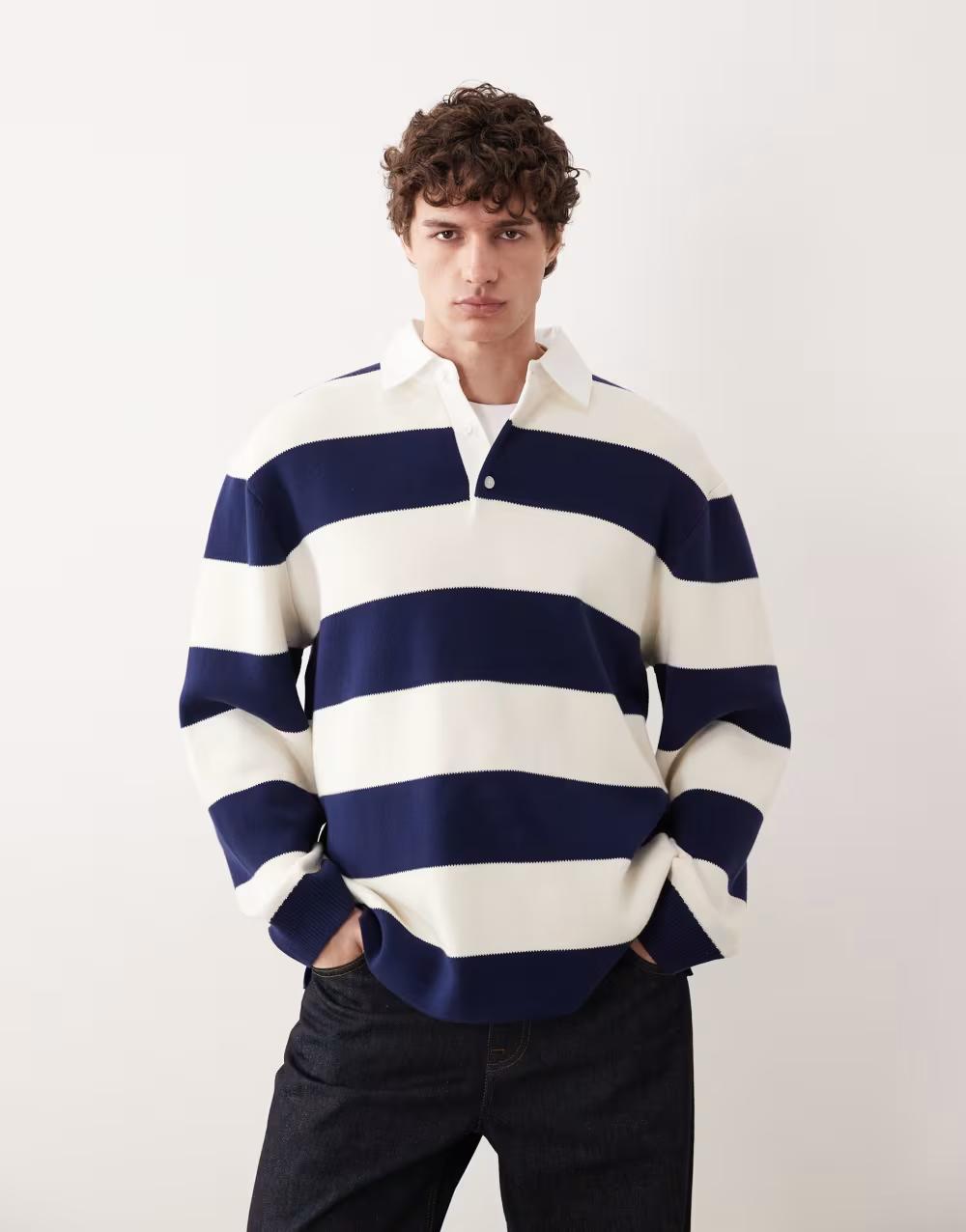SWETER W PASKI KOŁNIER