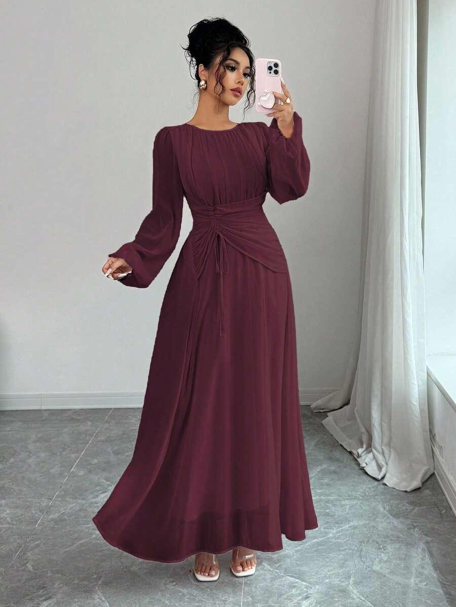 czerwona maxi sukienka 