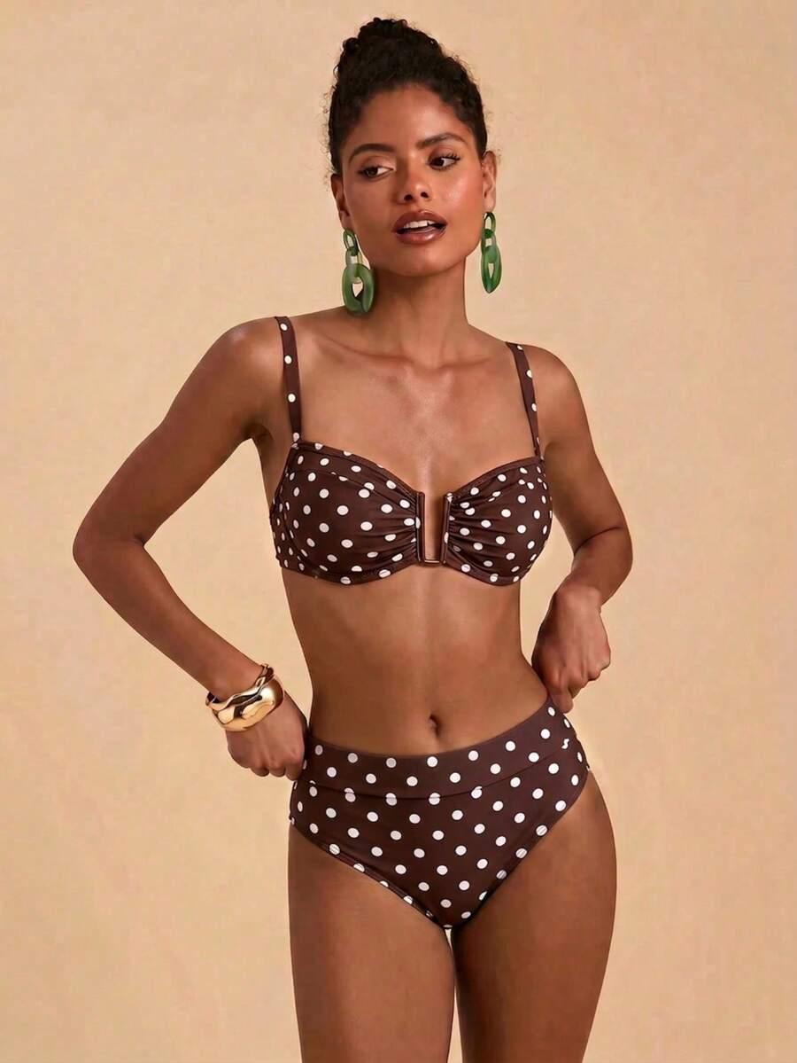 KOMPLET BIKINI WZÓR GROSZKI