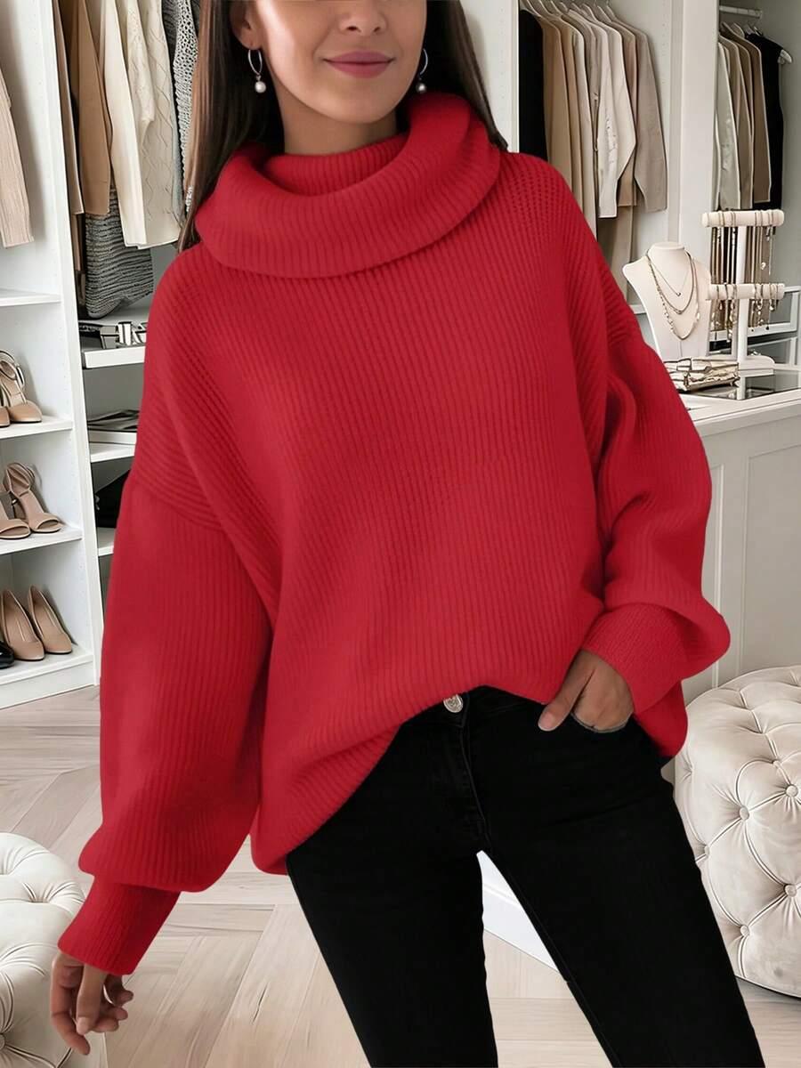 czerwony sweter golf 