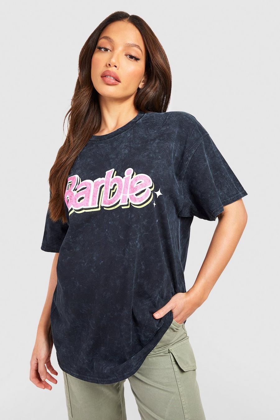 T-SHIRT NAPIS BARBIE WASH EFFECT