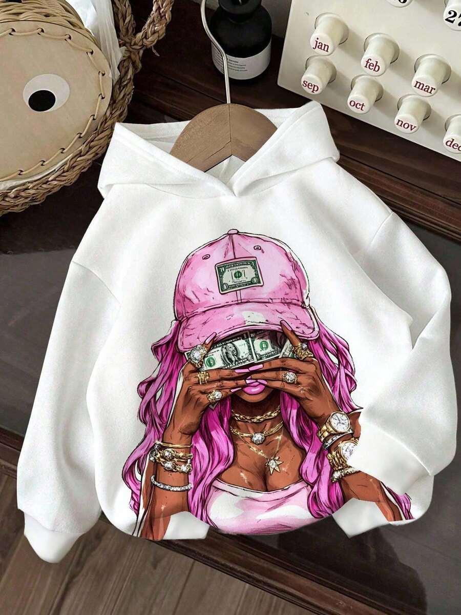 biała bluza nadruk 