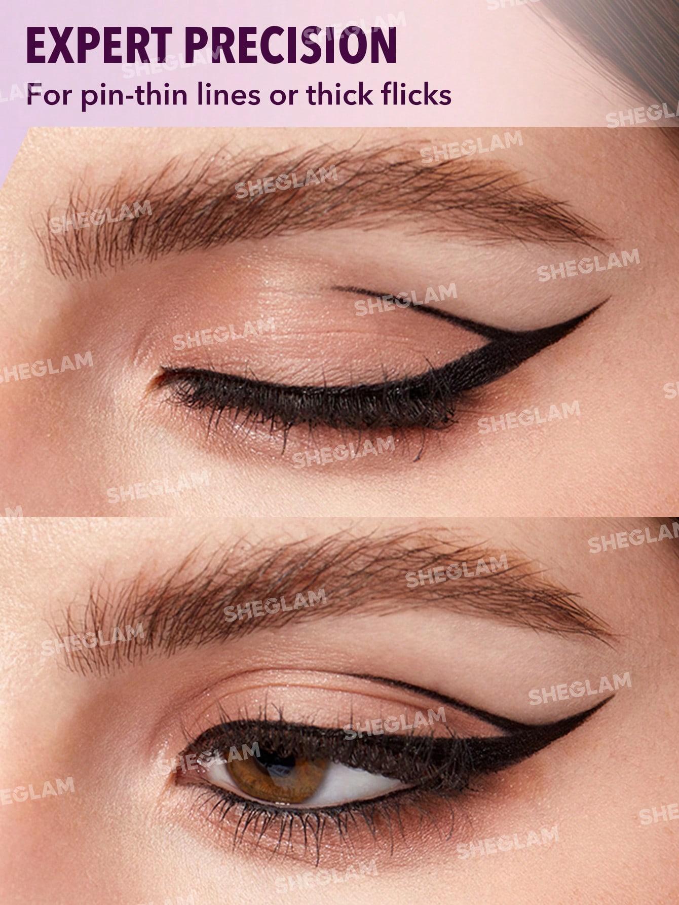 czarny eyeliner w pisaku