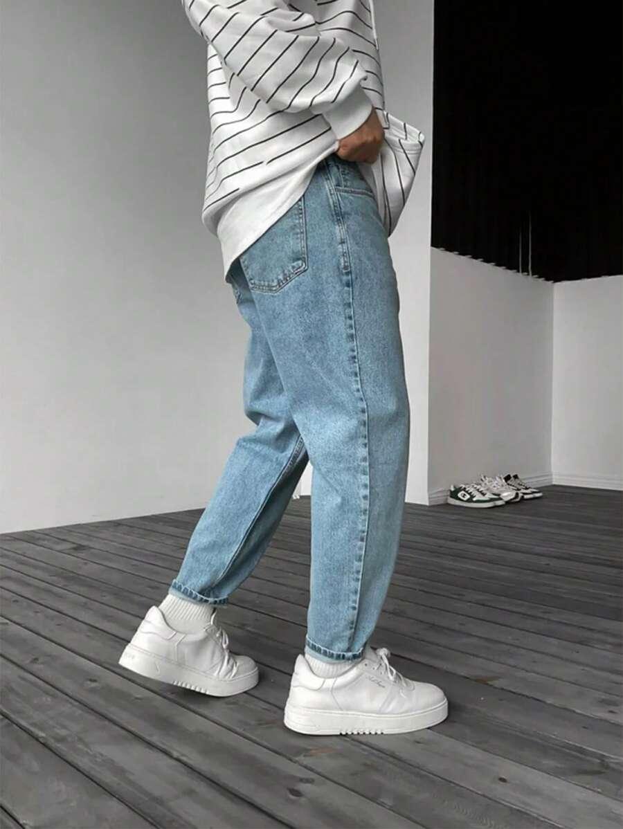 SPODNIE JEANS KIESZENIE ZAMEK