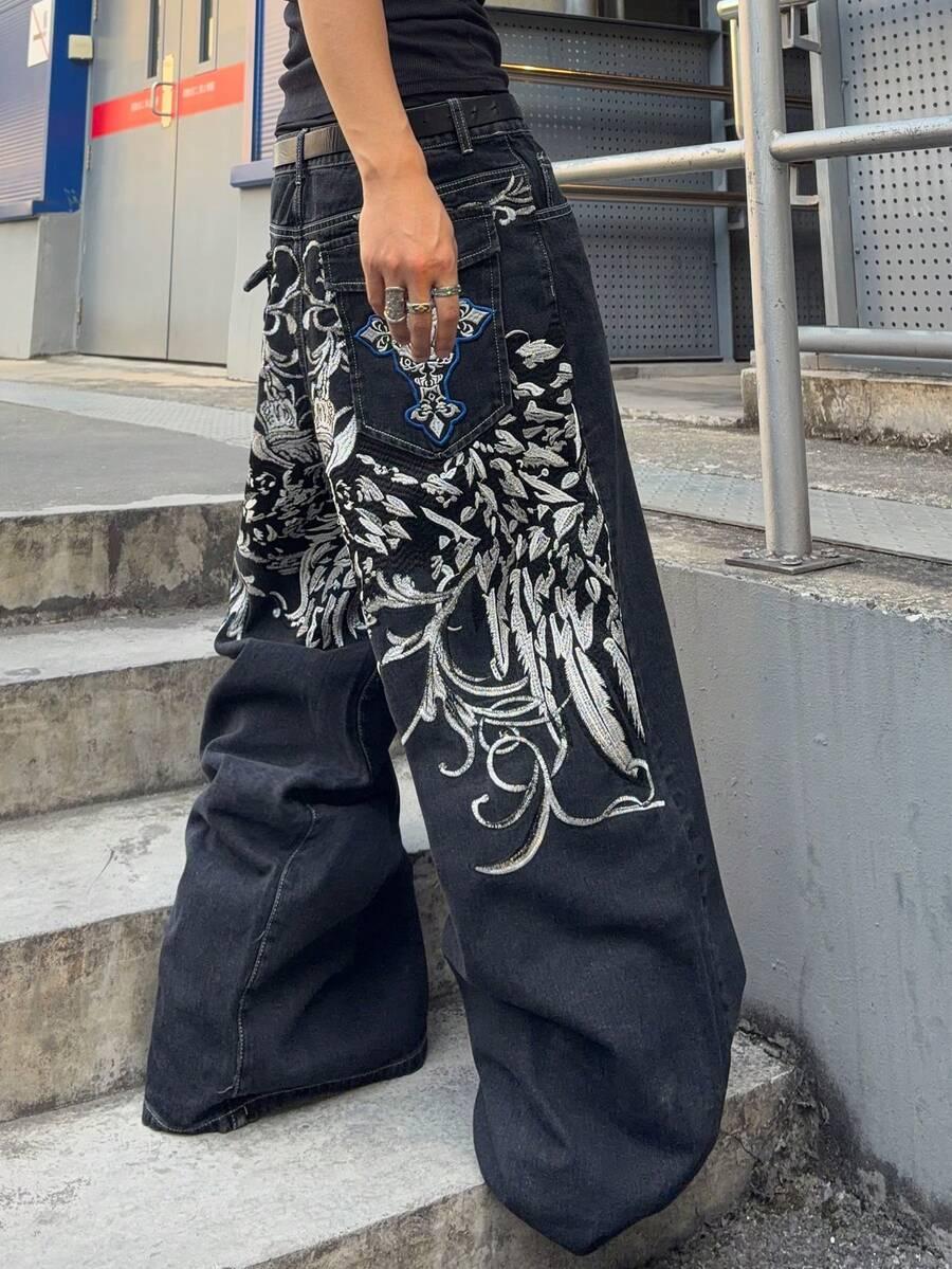 spodnie jeans zdobienie