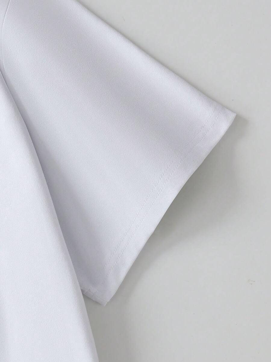 biały t-shirt nadruk 