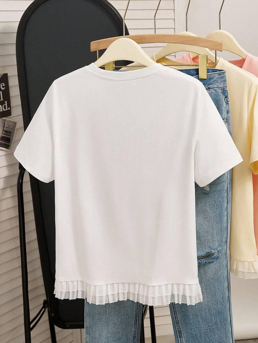 biały t-shirt zdobienie