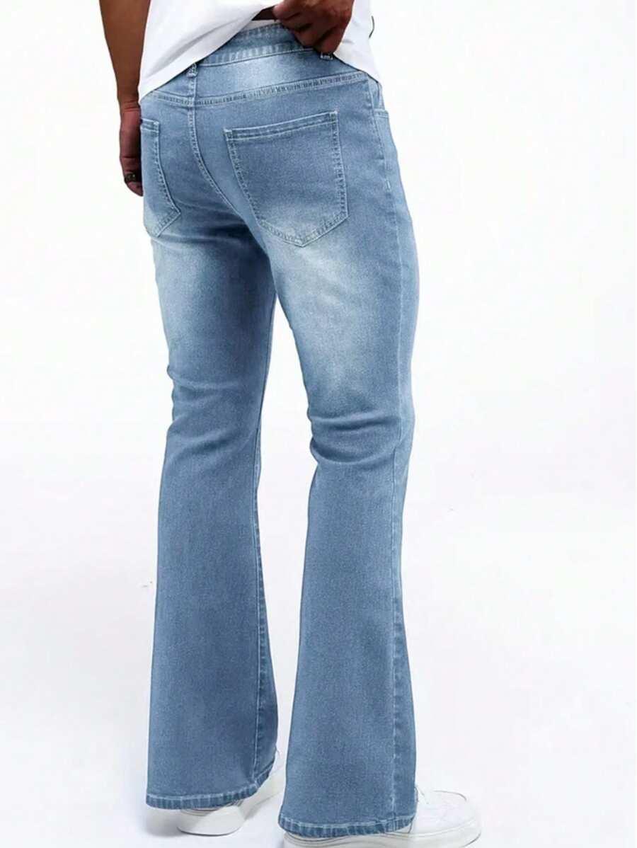 NIEBIESKIE SPODNIE JEANS DZWONY