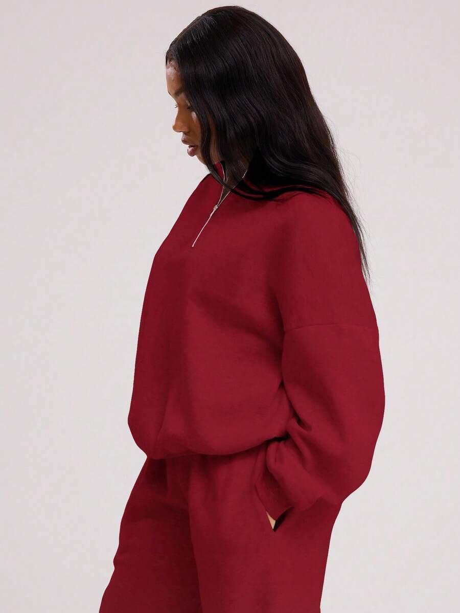 CZERWONA BLUZA OVERSIZE