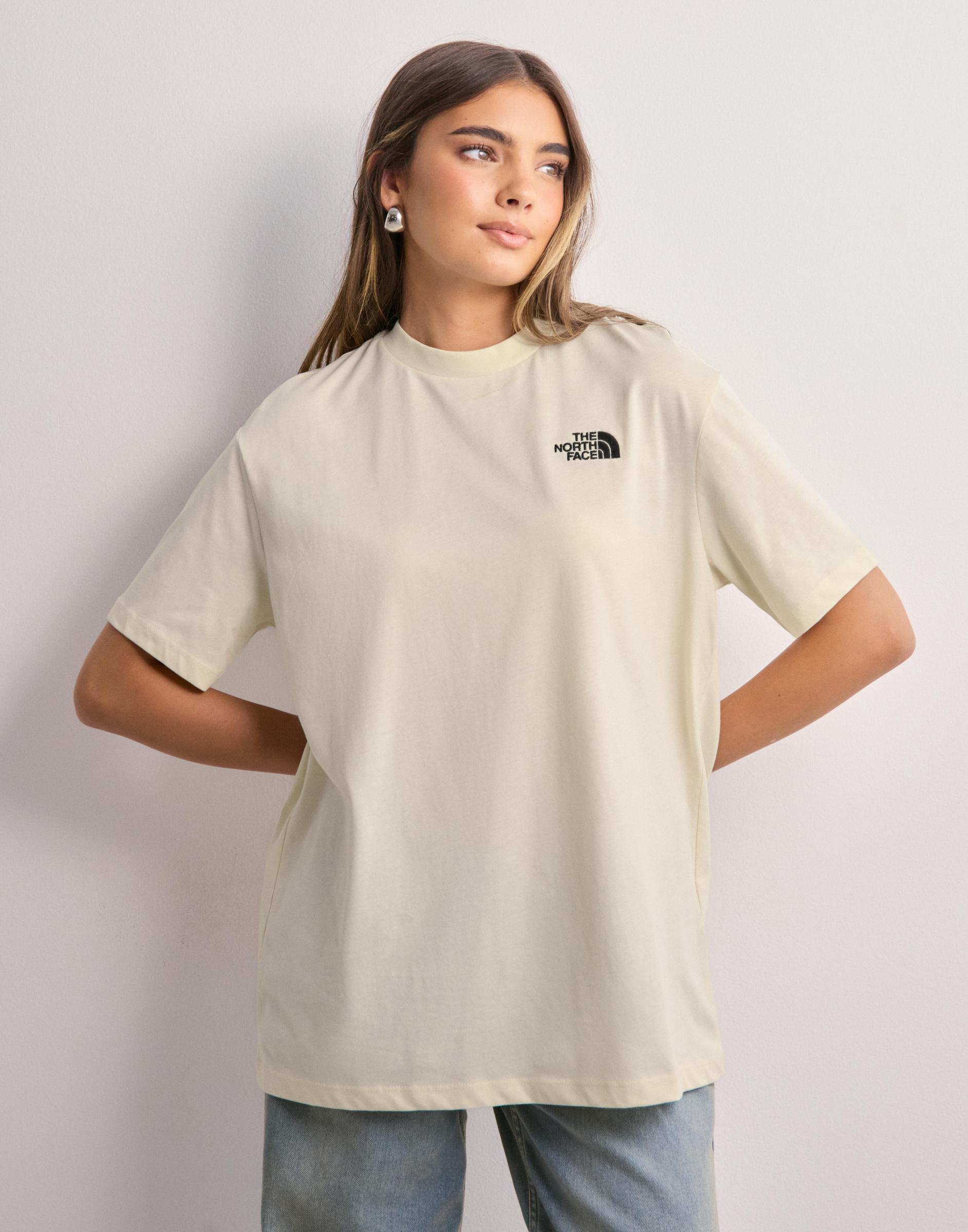 KREMOWY T-SHIRT OVERSIZE LOGO