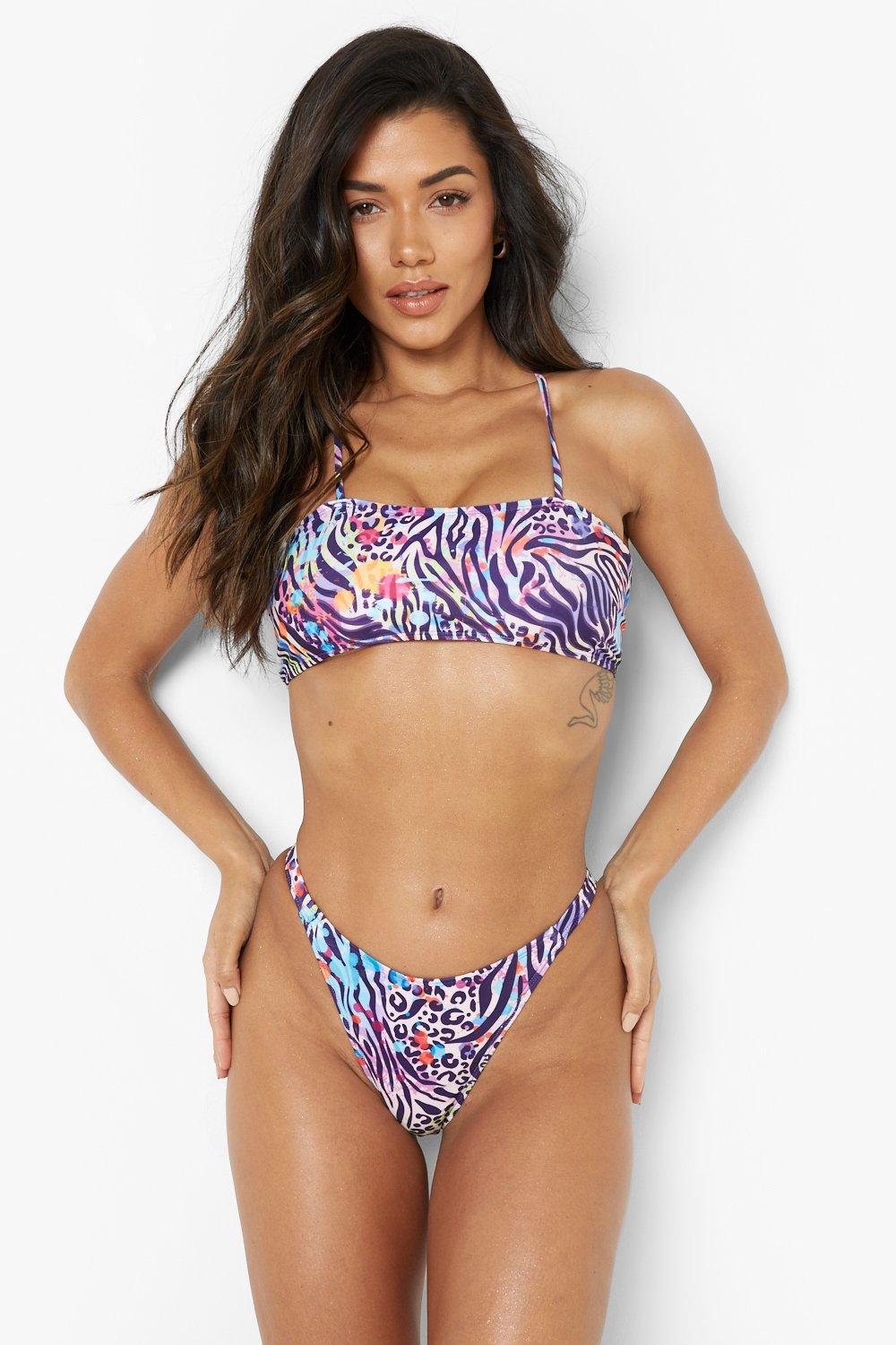 dół od bikini animal print