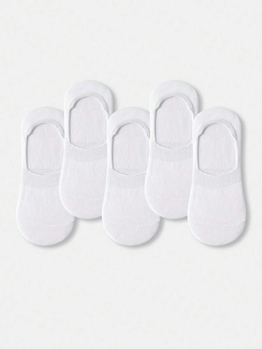białe skarpetki stopki 5-pack