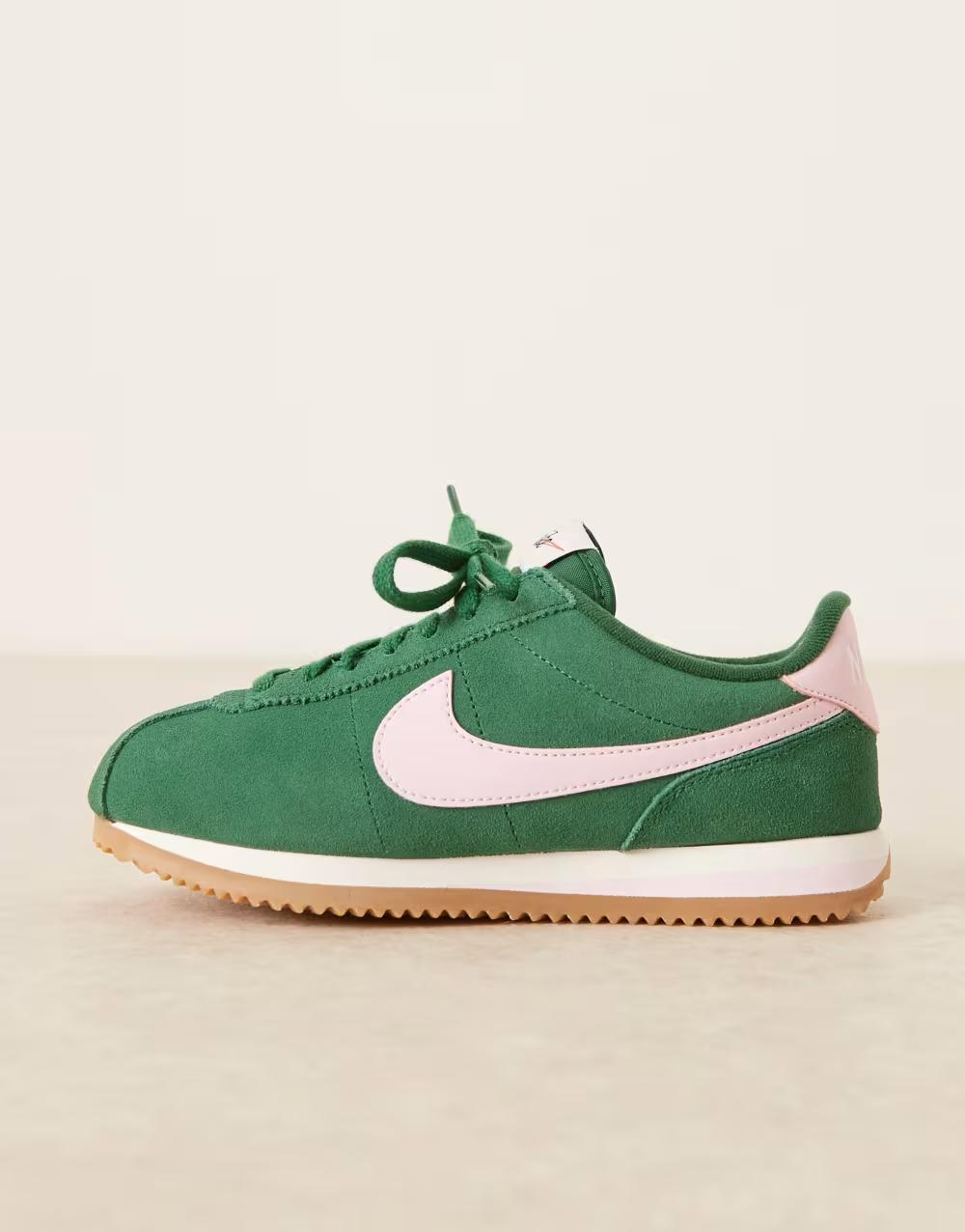 zielone buty sportowe zamsz  Cortez