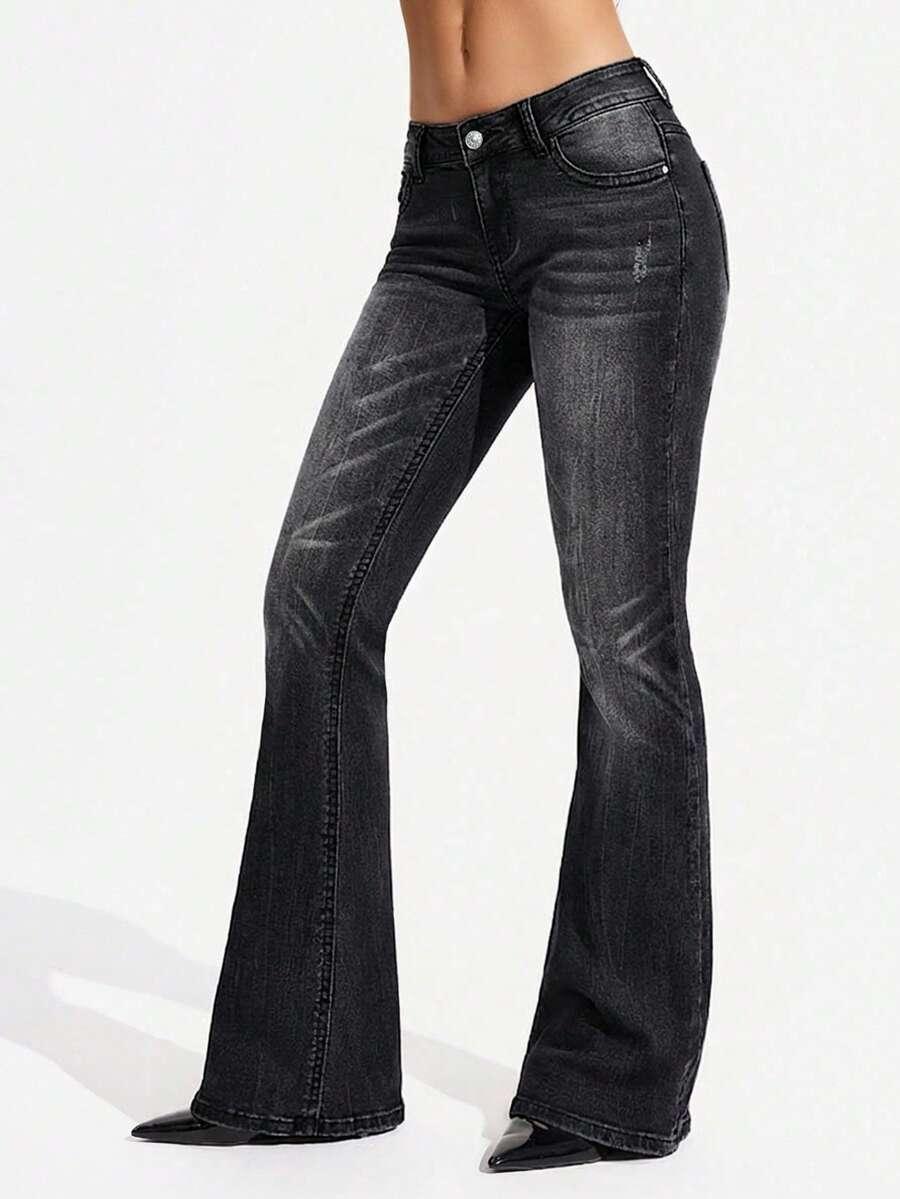 czarne spodnie jeans 