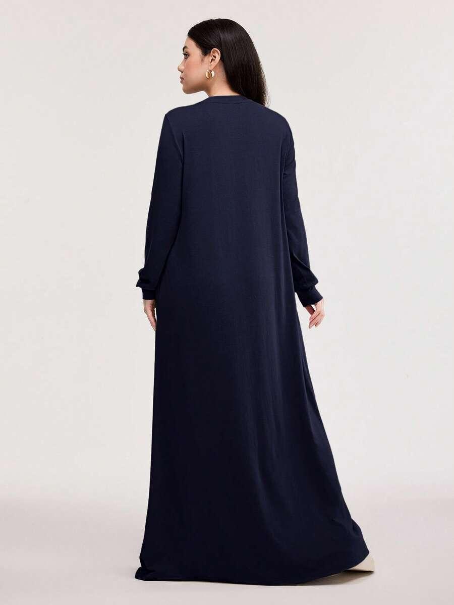 niebieska sukienka maxi