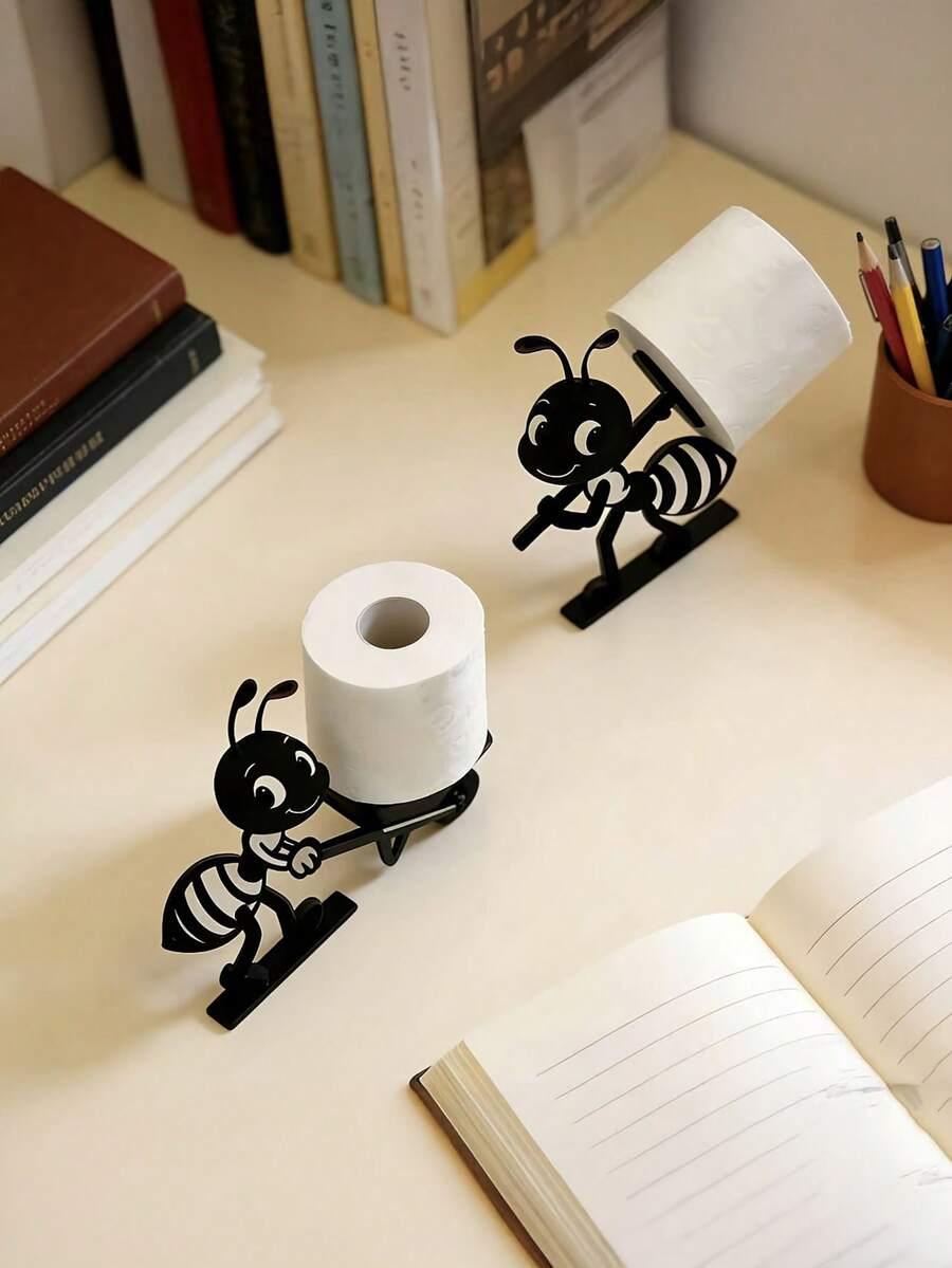 czarny stojak na papier toaletowy 2-pack