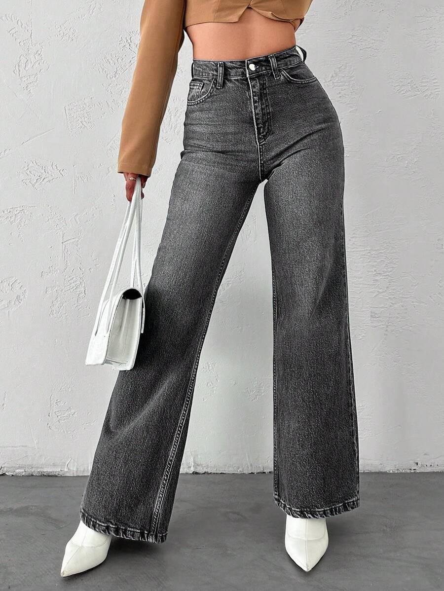 SZARE SPODNIE JEANS 