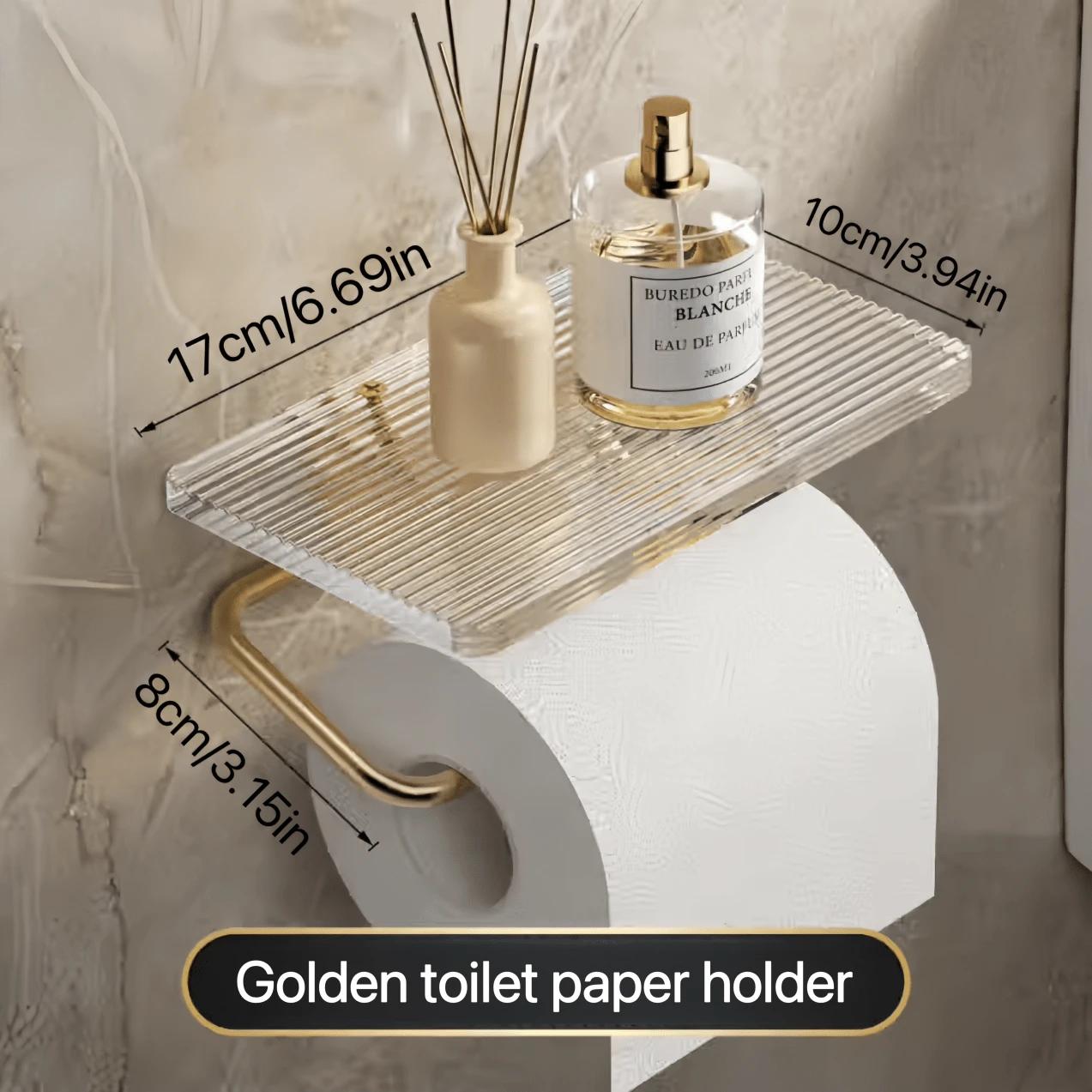 Uchwyt na papier toaletowy z półką