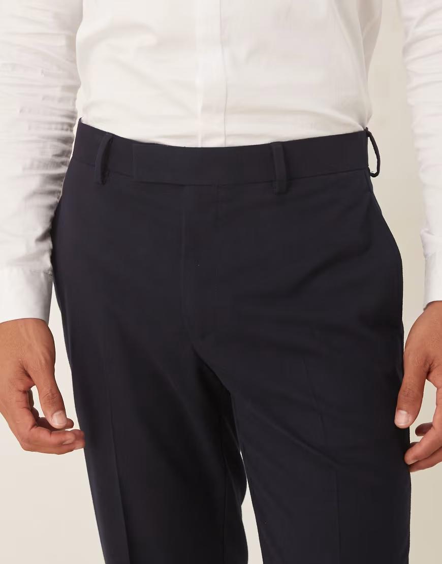 GRANATOWE ELEGANCKIE SPODNIE