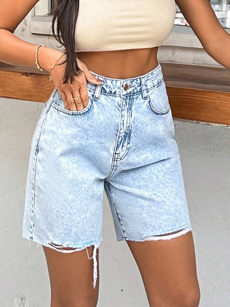 NIEBIESKIE SPODENKI JEANS