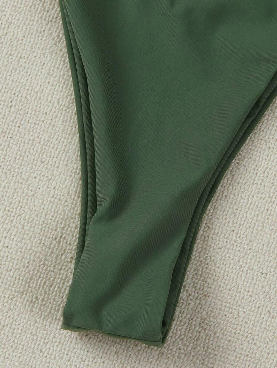 ZIELONY KOMPLET BIKINI ZDOBIENIE ROZGWIAZDA