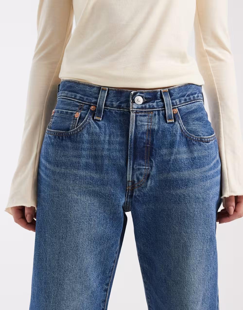 NIEBIESKIE PROSTE SPODNIE JEANS