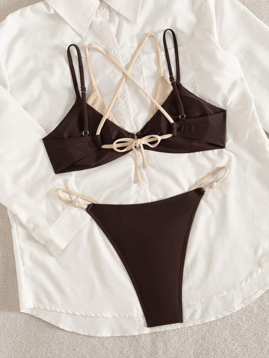 brązowy dół od bikini