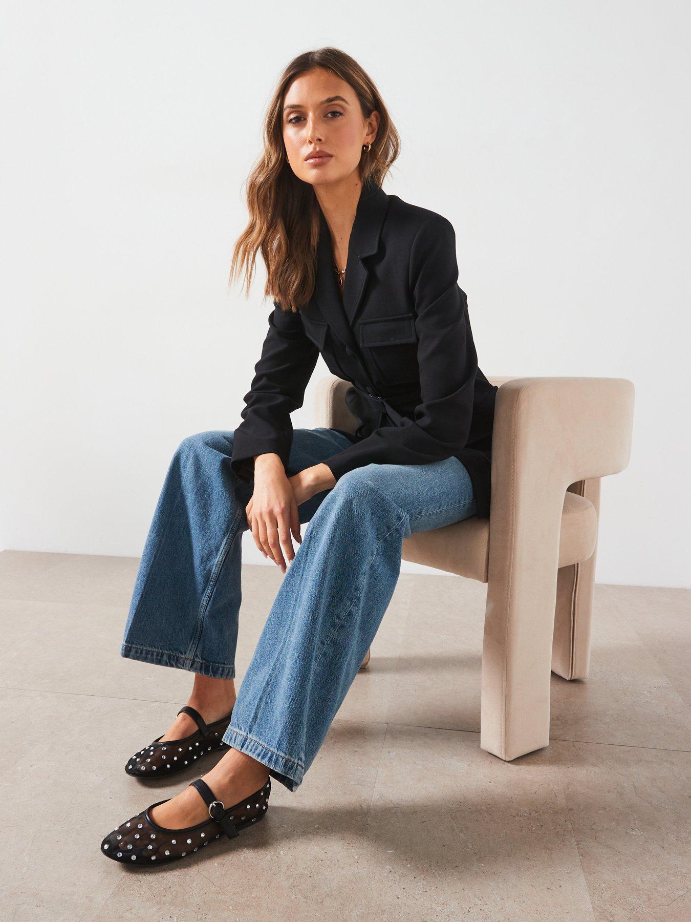 MANGO JEANSY LOW RISE Z SZEROKIMI NOGAWKAMI 