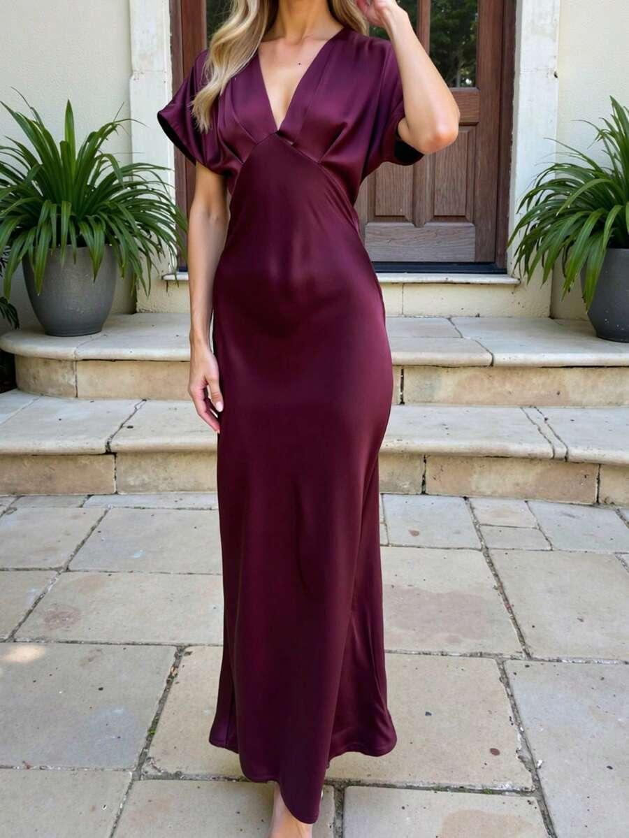 SATYNOWA MAXI SUKIENKA 