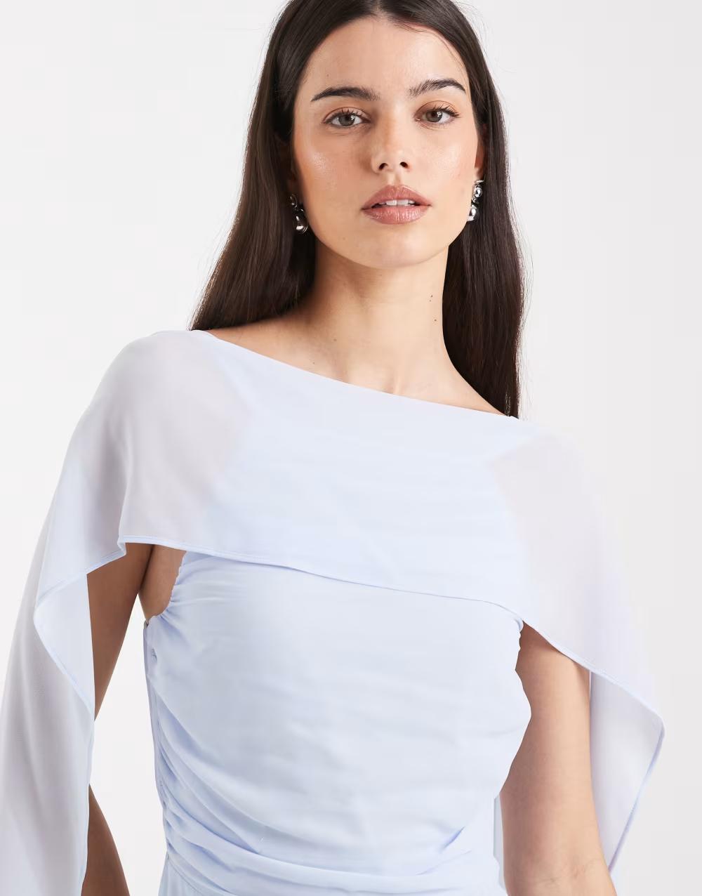 NIEBIESKA MAXI SUKIENKA FALBANA