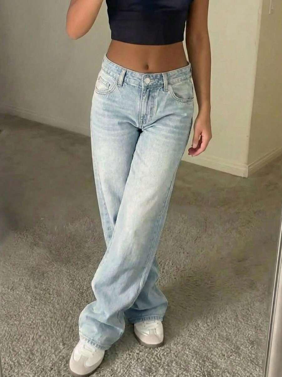 spodnie jeans prosta nogawka