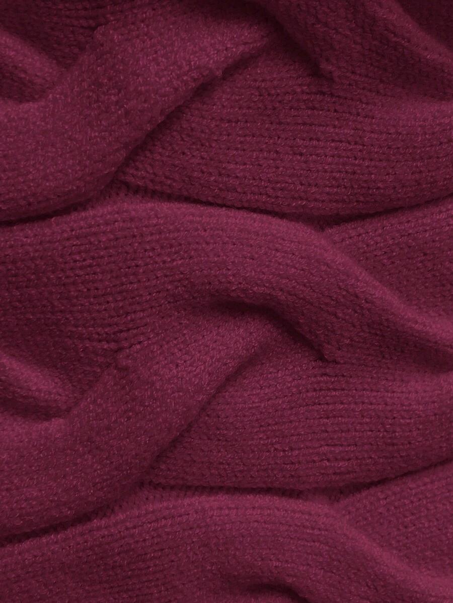 BORDOWY SWETER V-NECK splot