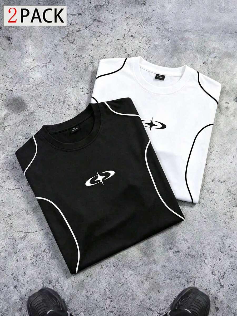 T-shirt nadruk 2-pack 