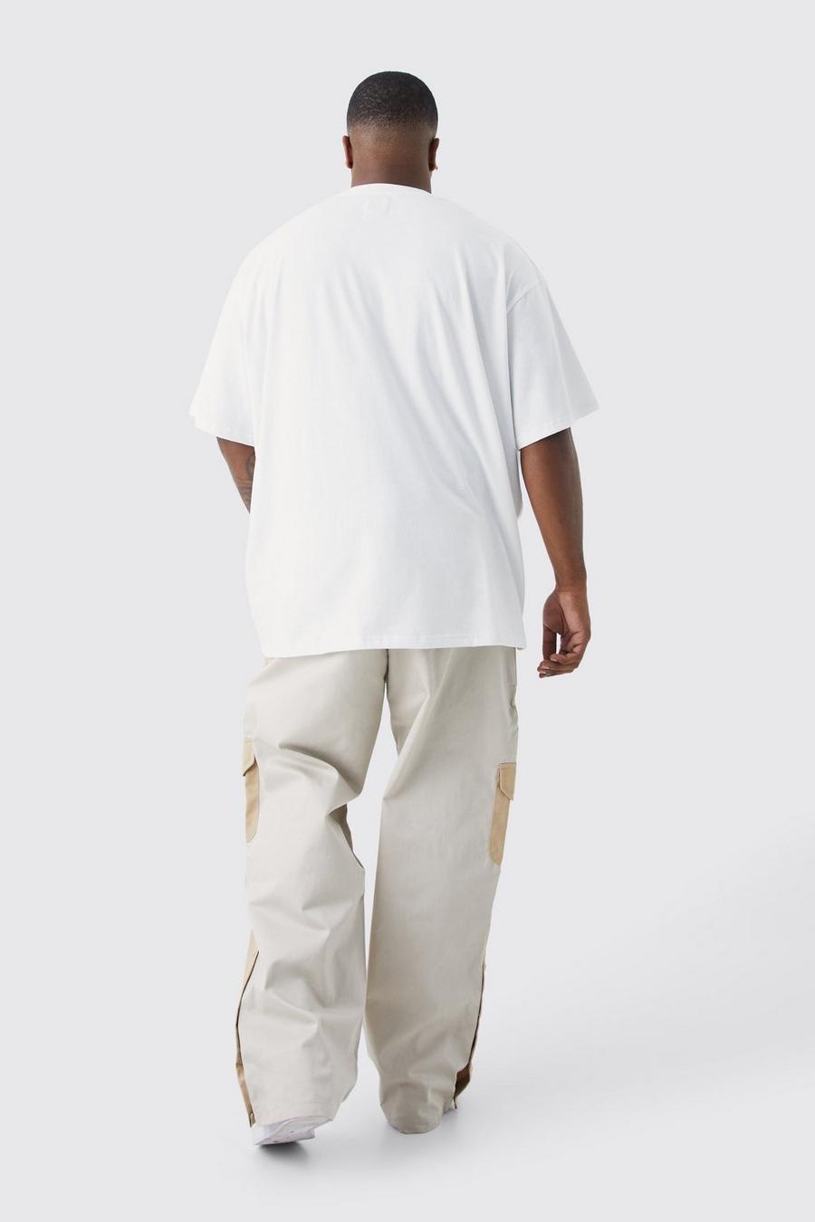 biały t-shirt oversize