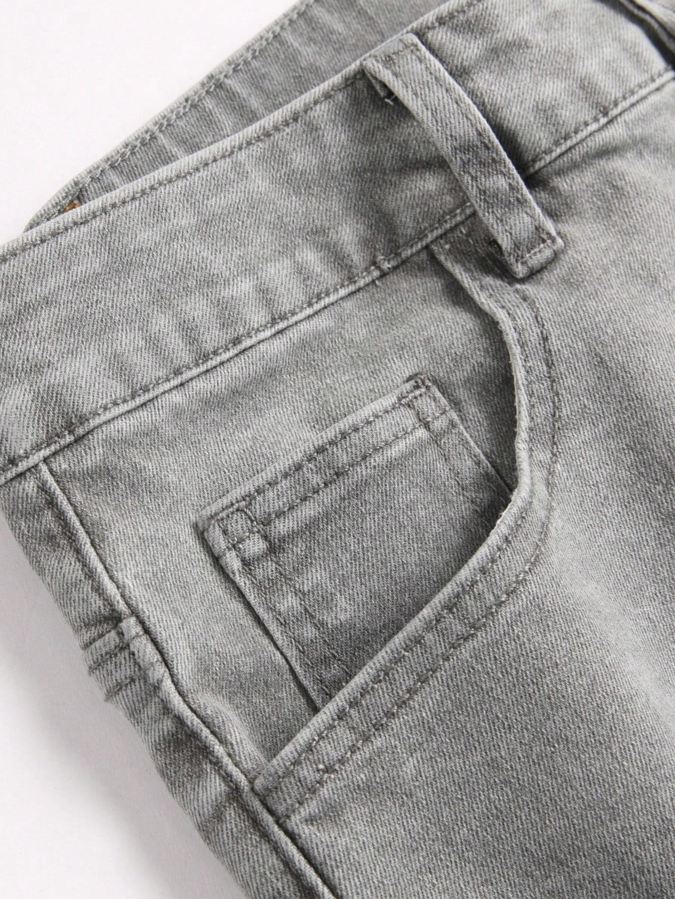 SZARE SPODNIE JEANS