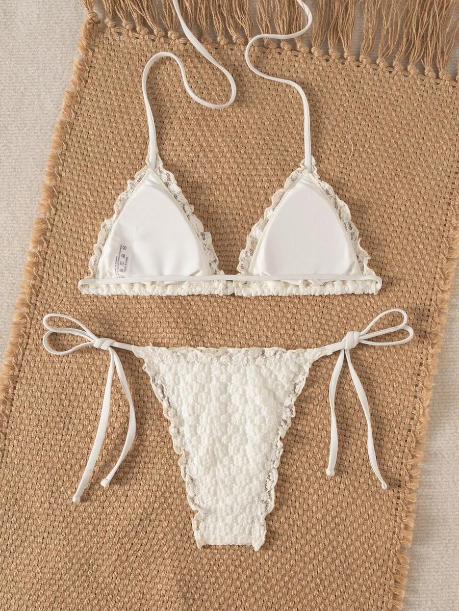 dwuczęściowy kostium bikini koronka
