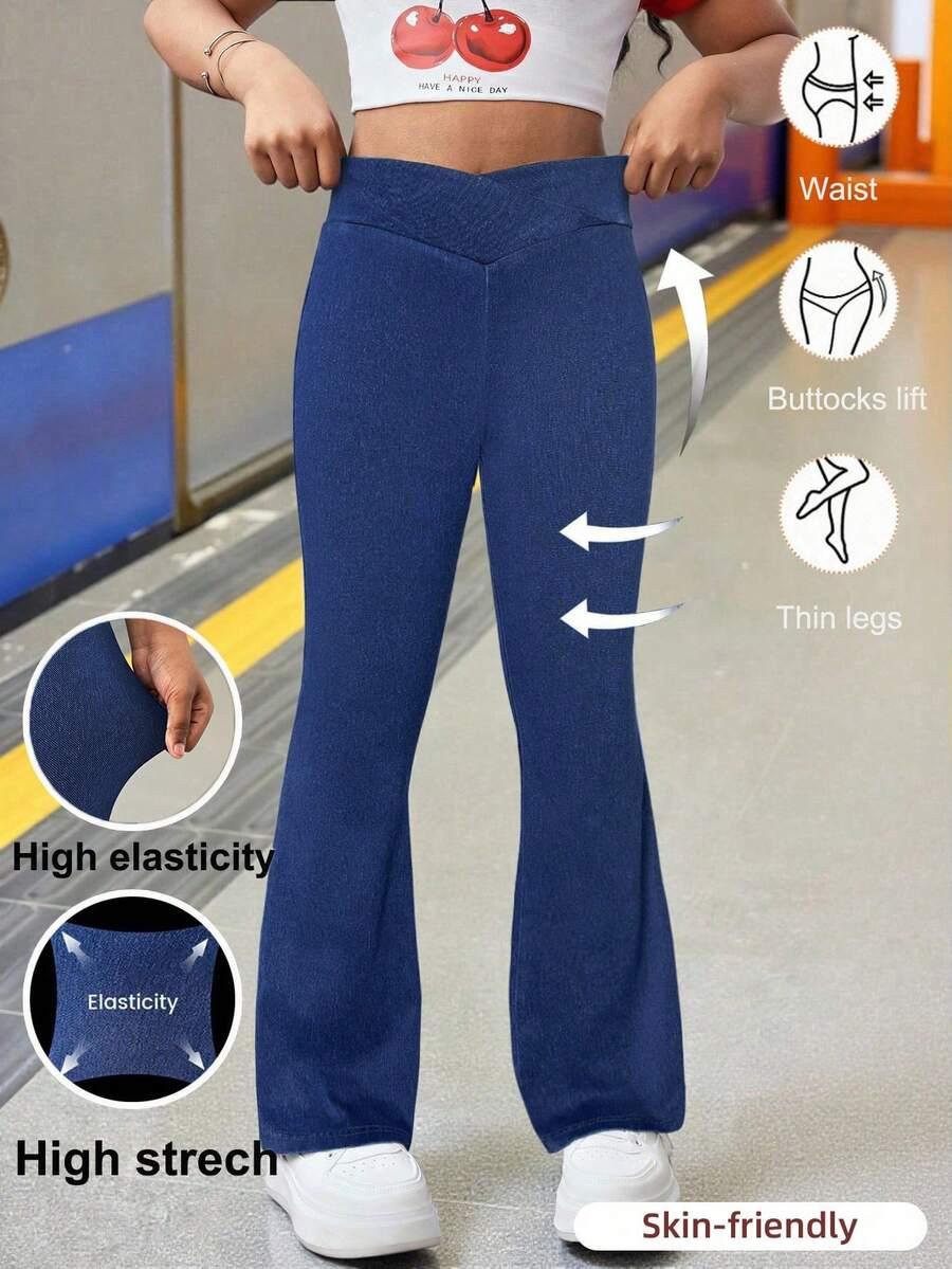 LEGGINSY IMITACJA JEANSU DZWONY 9Y