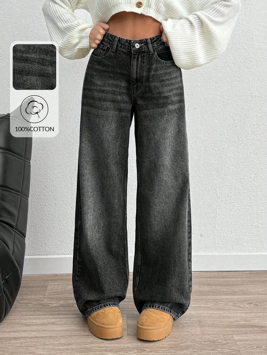 SZARE SPODNIE JEANS