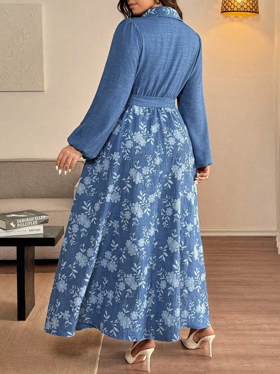 niebieska maxi sukienka