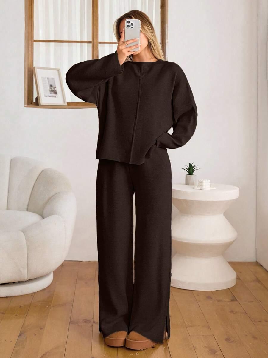 SWETER SPODNIE KOMPLET
