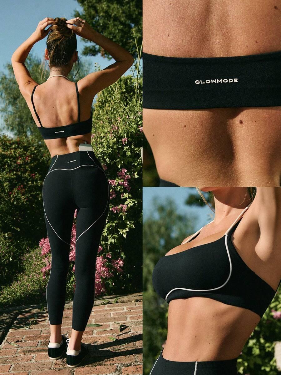 czarny sportowy top