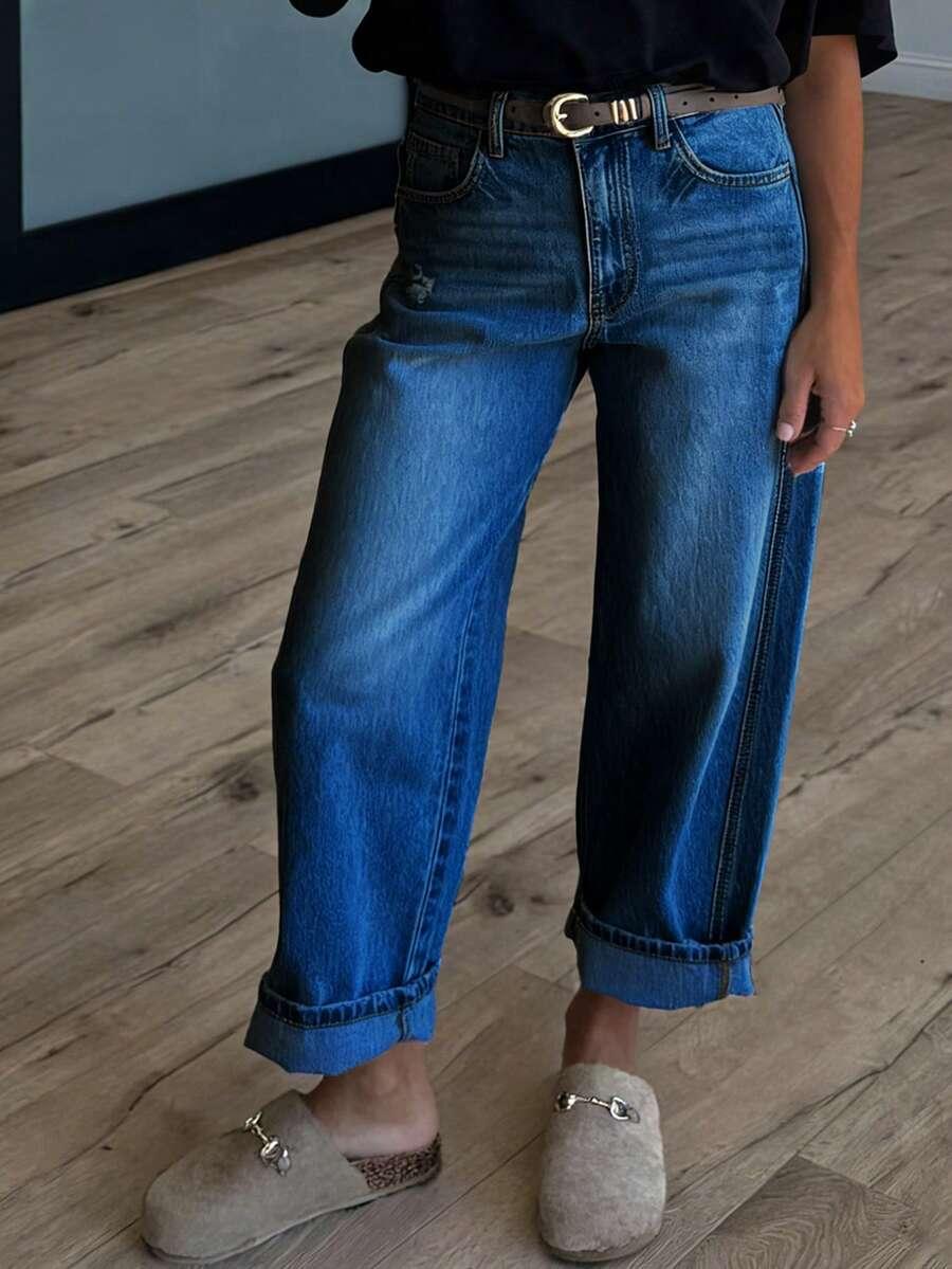 NIEBIESKIE SPODNIE JEANS