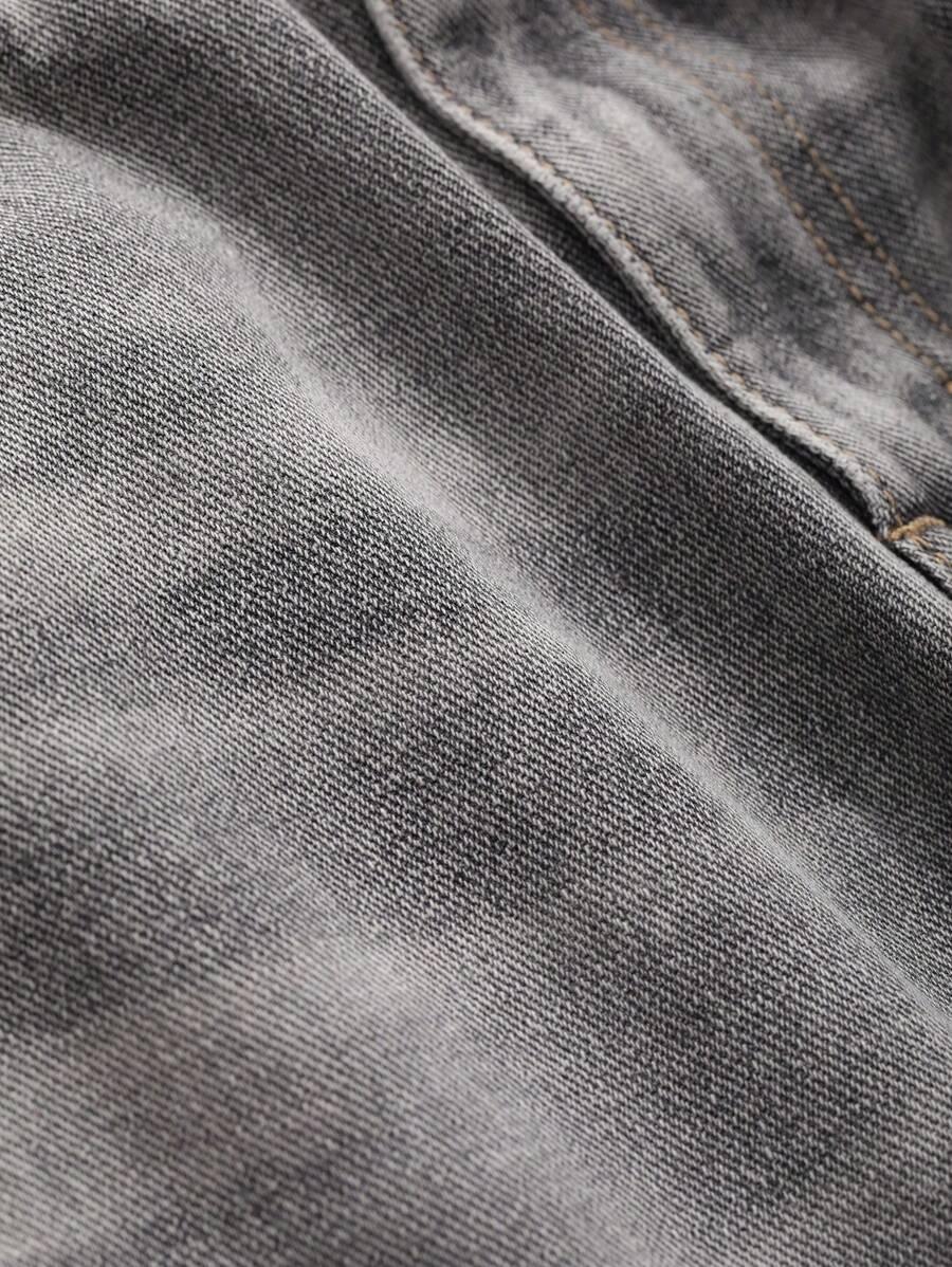 SZARE SPODNIE JEANS SZEROKIE NOGAWKI