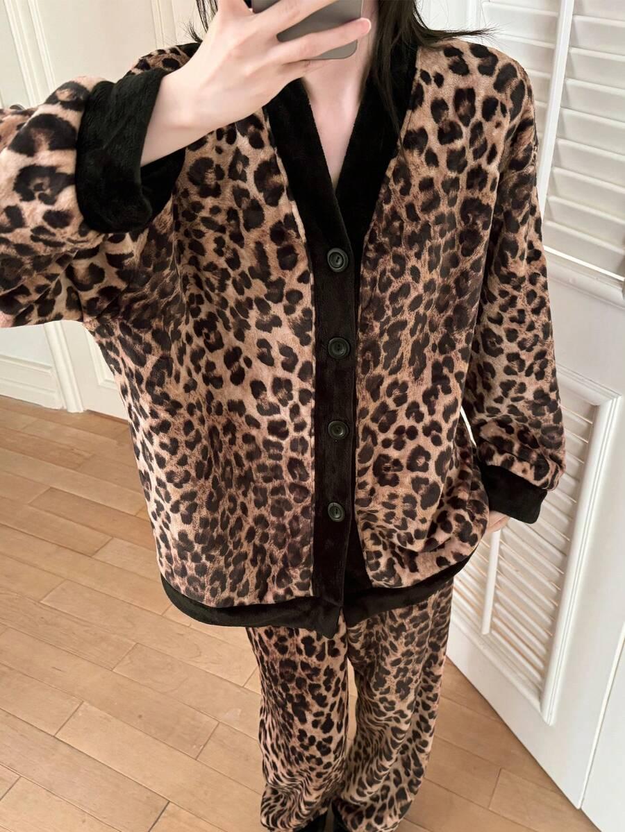 PIŻAMA KOMPLET BLUZKA SPODNIE ANIMAL PRINT 